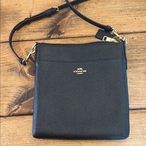 Coach Black Crossbody Bag with Gold Accents